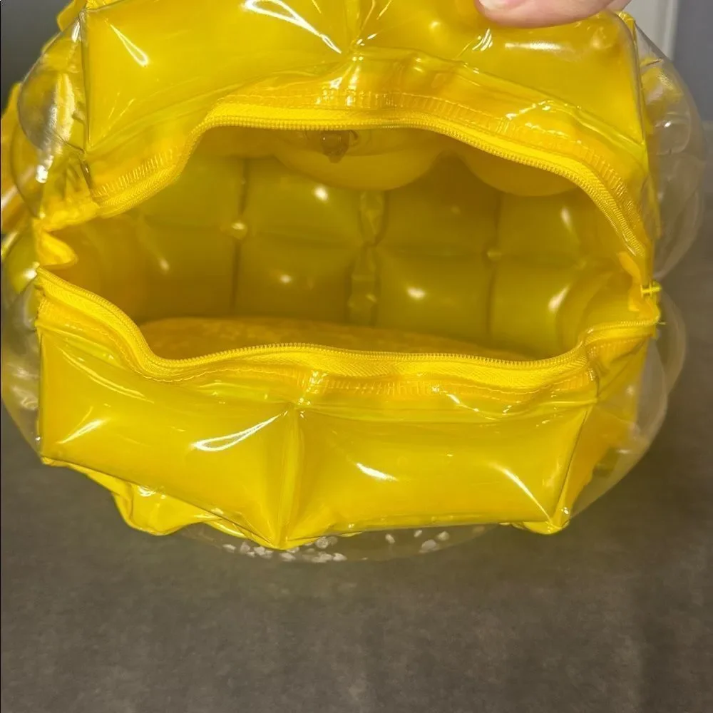 Yellow Inflatable 90’s Retro Bubble BackPack Foam Ball One Size VINTAGE